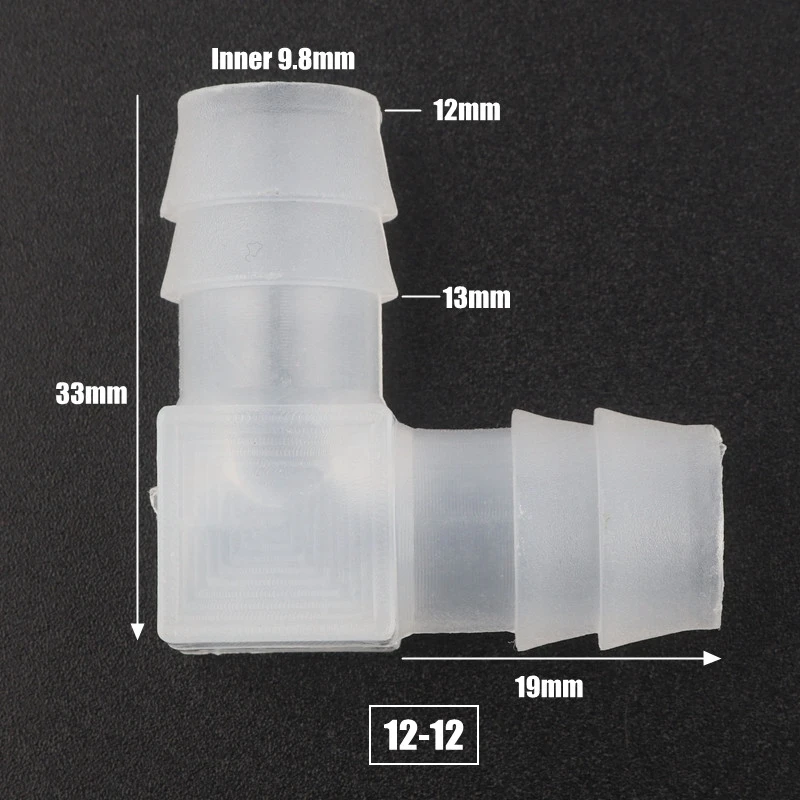 12-12 Elbow NuoNuoWell, 5 шт., 4 мм-20 мм, ПП, одинаковый диаметр, 90 градусов, локоть, соединители для аквариума, аэратор, фитинги, воздушный насос, пагода, шланговые соединения - Цвет: 12-12 Elbow