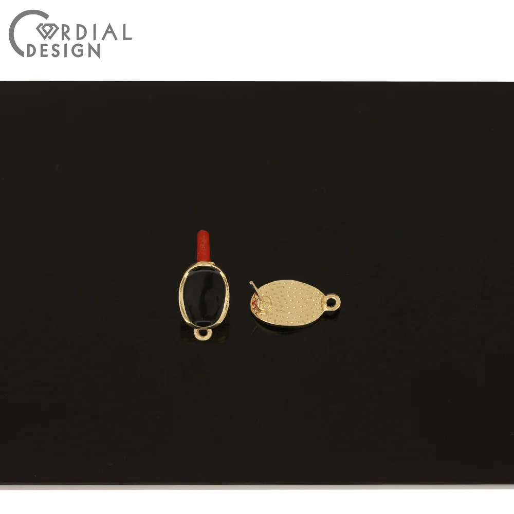 

Cordial Design 100Pcs 9*17MM Jewelry Accessories/Earring Stud/Hand Made/Paint Effect/Oval Shape/DIY/Jewelry Findings & Component