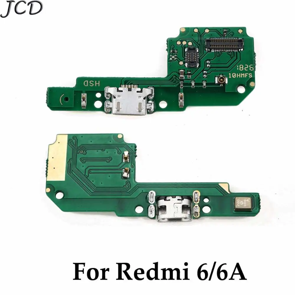 For Redmi 6 6A JCD для Xiaomi Redmi note 4x 5A 5 6plus S2 7 note 5A 7 5 6 iPad Pro микрофонный модуль+ зарядка через usb Нижняя плата Flex кабель Разъем - Цвет: For Redmi 6 6A