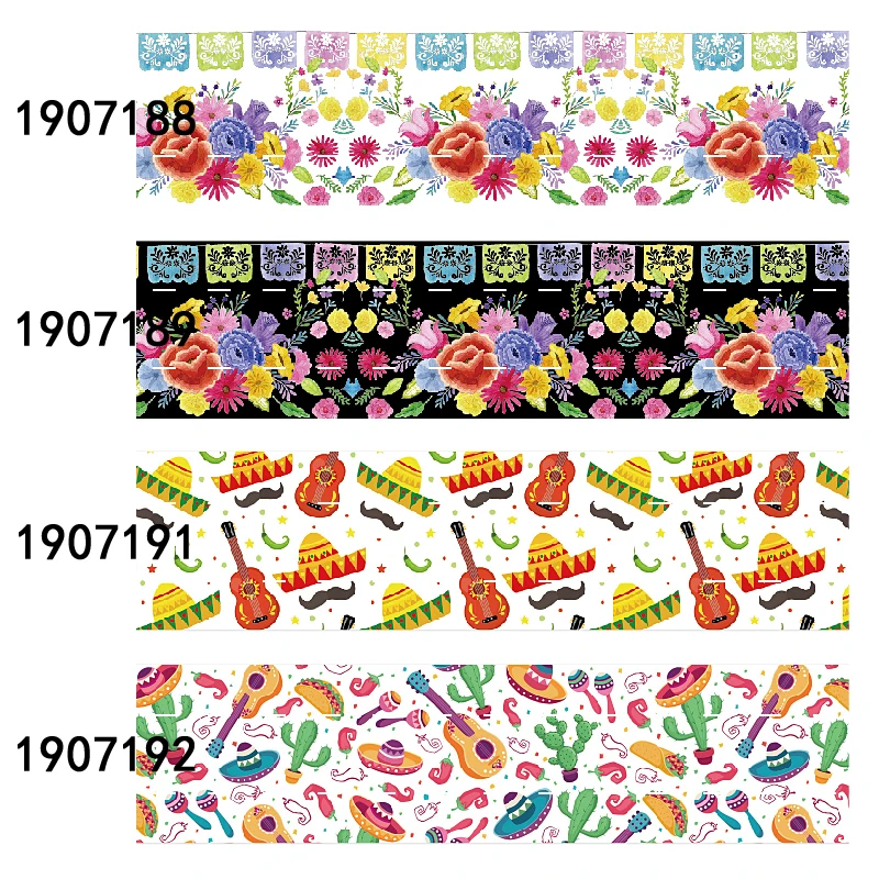 

Корсажная Мексиканская Цветочная лента с принтом 50 ярдов для изготовления бантов для волос своими руками