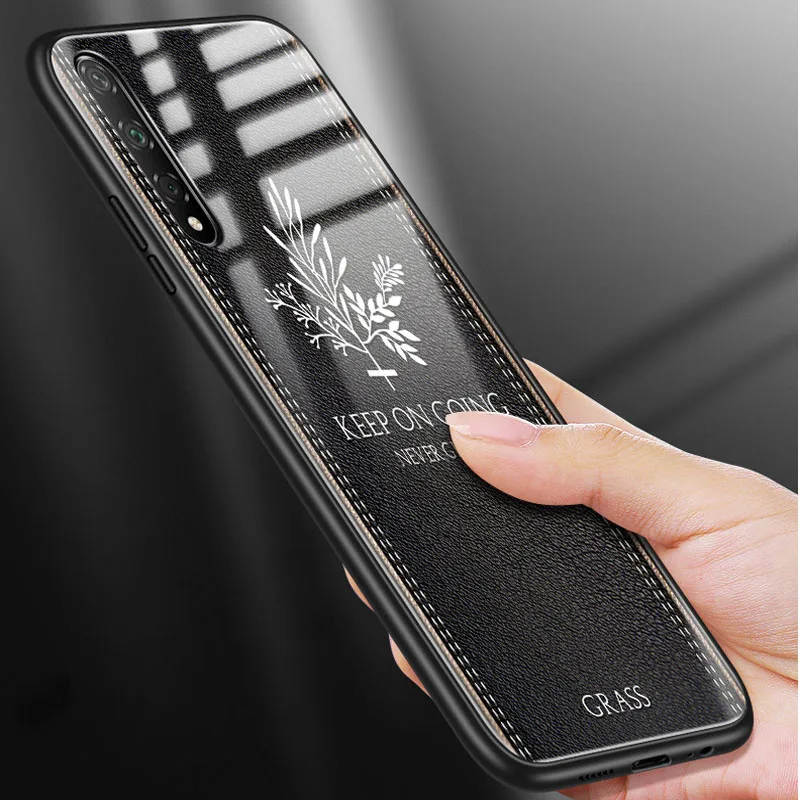 Чехол из закаленного стекла с изображением оленей травы для huawei Honor 20 S s мягкий