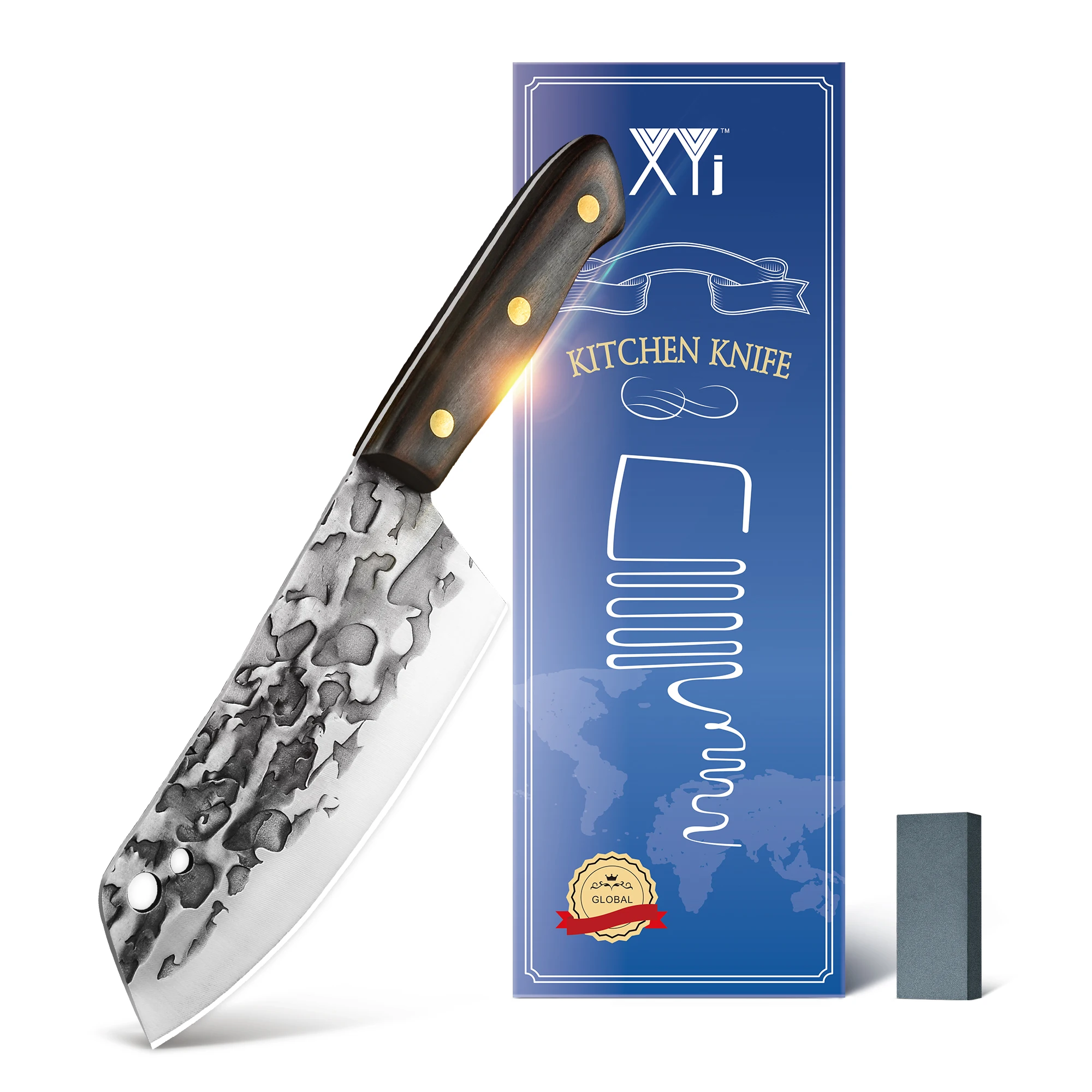 

Full Tang Chinese Chef Kitchen Knife 7 Inch Cleaver Stainless Steel Slice Meat Knife Vegetable Slicer Knife Tool Kitchen Cutlery