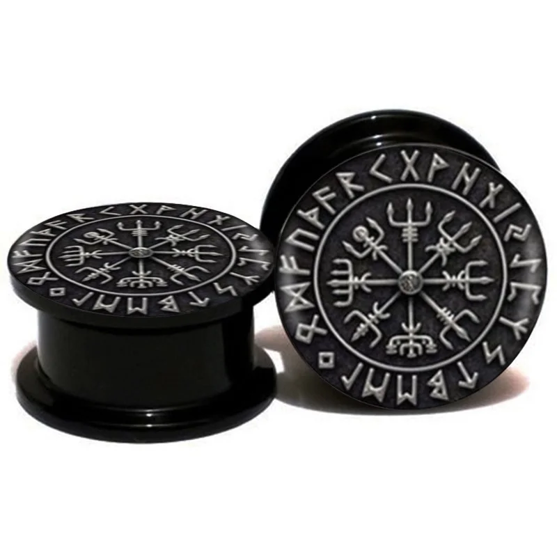 1 пара акриловых экспандеров Викинг один штекер и туннель 6 25 мм|Украшения для