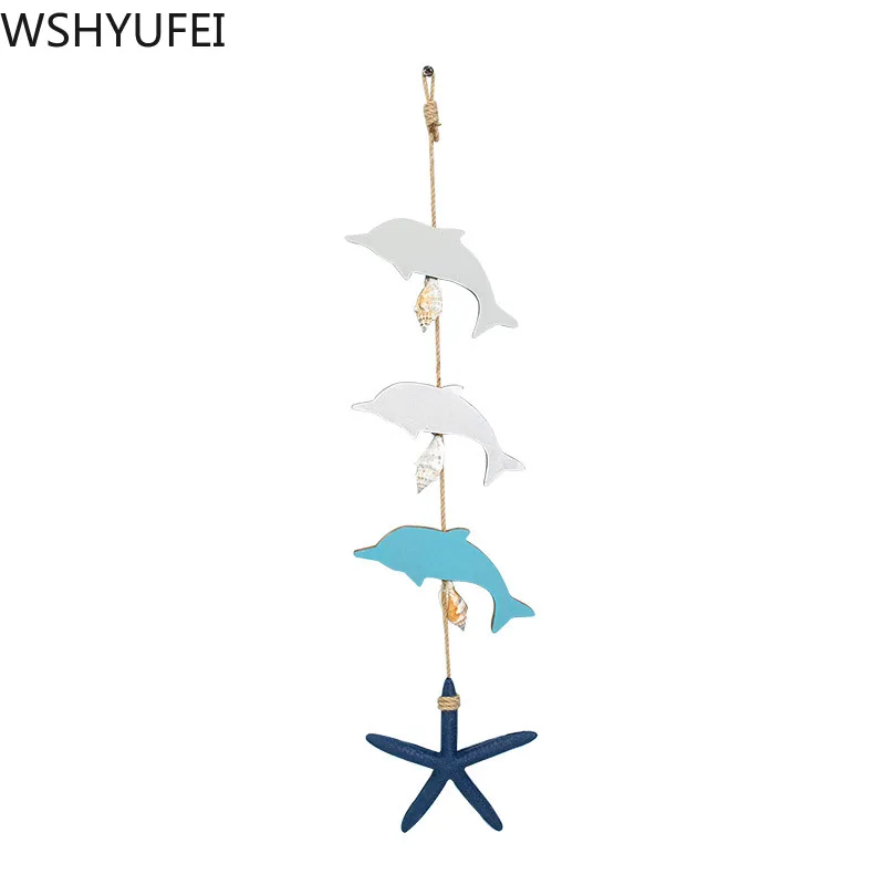 Новый стиль средиземноморская деревянная подвеска гостиная коридор детский сад