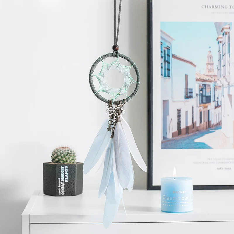 Автомобильный аксессуар Ловец снов интерьер для девочек перо зеркало подвесной