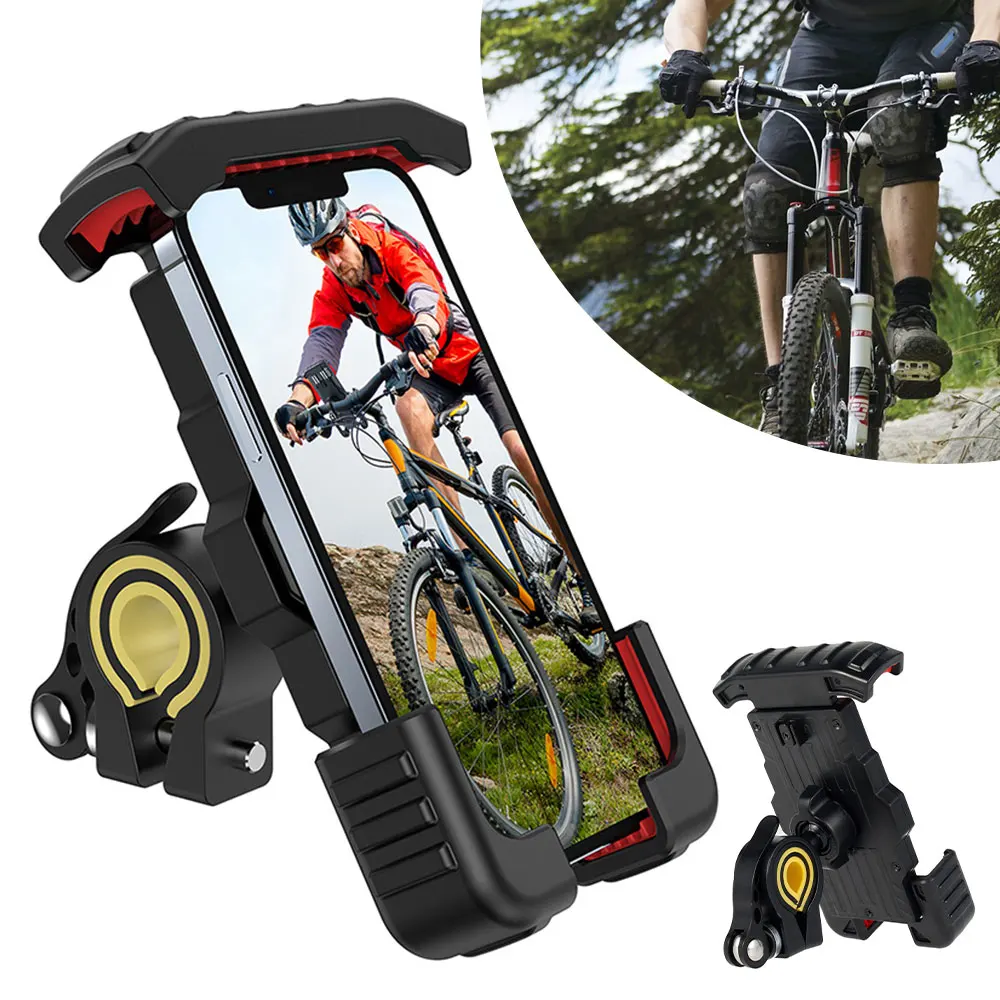 

360 angle Rotation Phone Stand Holder One-Push Motorcycle Phone Mount for 4.7-6.8 inch Cellphones Universal Cycling Accessories