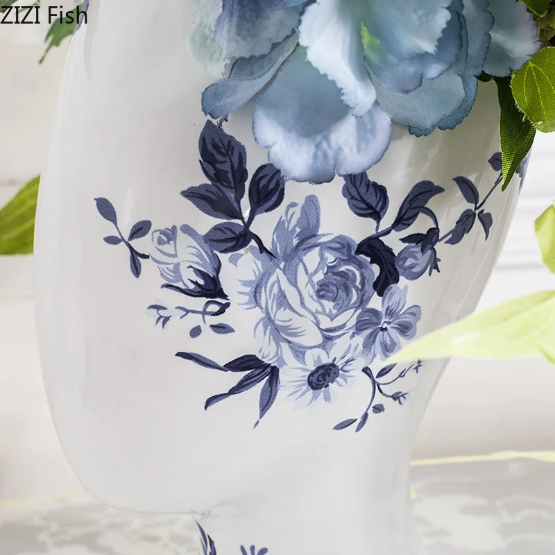 Абстрактная керамическая ваза для лица в китайском стиле декоративные украшения