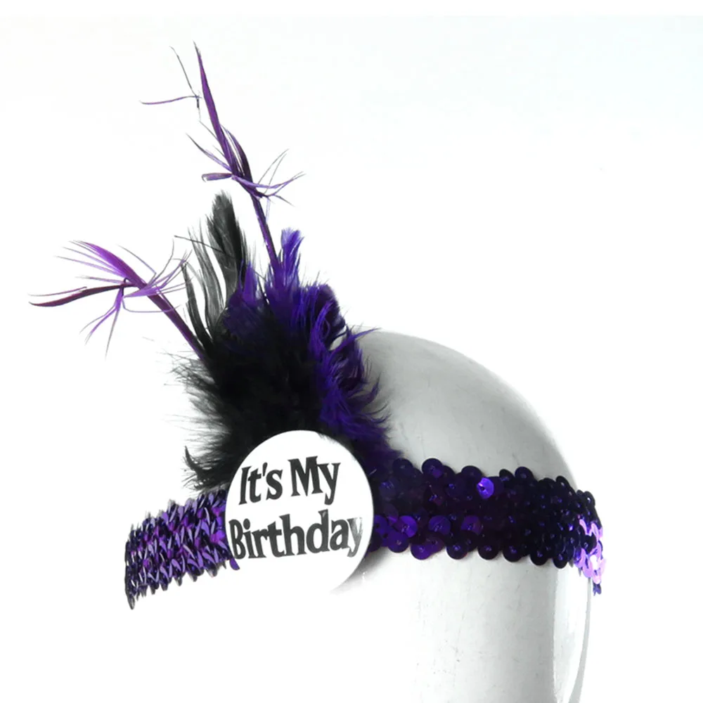 

2021 Birthday Bady shower mother to be princess Party Elastic headband new fashion happy its my birthday event party favor