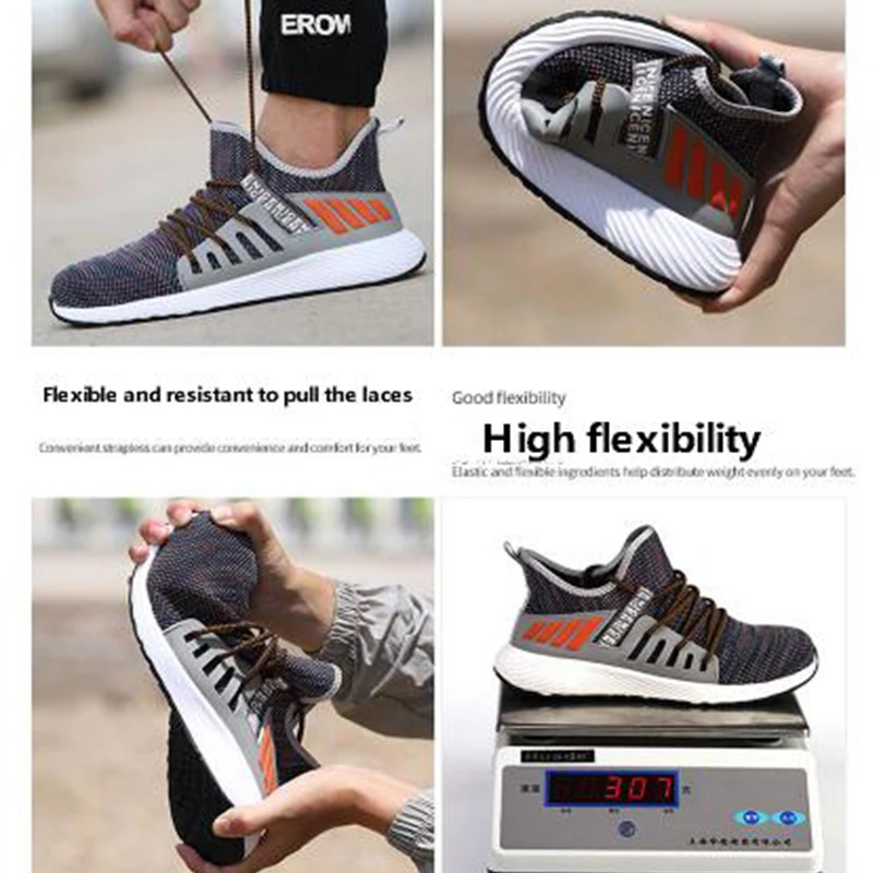 Мужские строительные рабочие ботинки уличная Мужская обувь со стальным носком