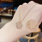 Креативное съемное ожерелье в форме четырехлистного клевера в форме сердца для женщин модное индивидуальное украшение для вечеринки ювелирные изделия 2021 новый тренд