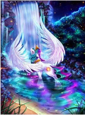 

Full DIY 5D Diamond Painting Cross Stitch scenery unicorn square Diamond Embroidery pattern rhinestone handmade Mosaic sticke
