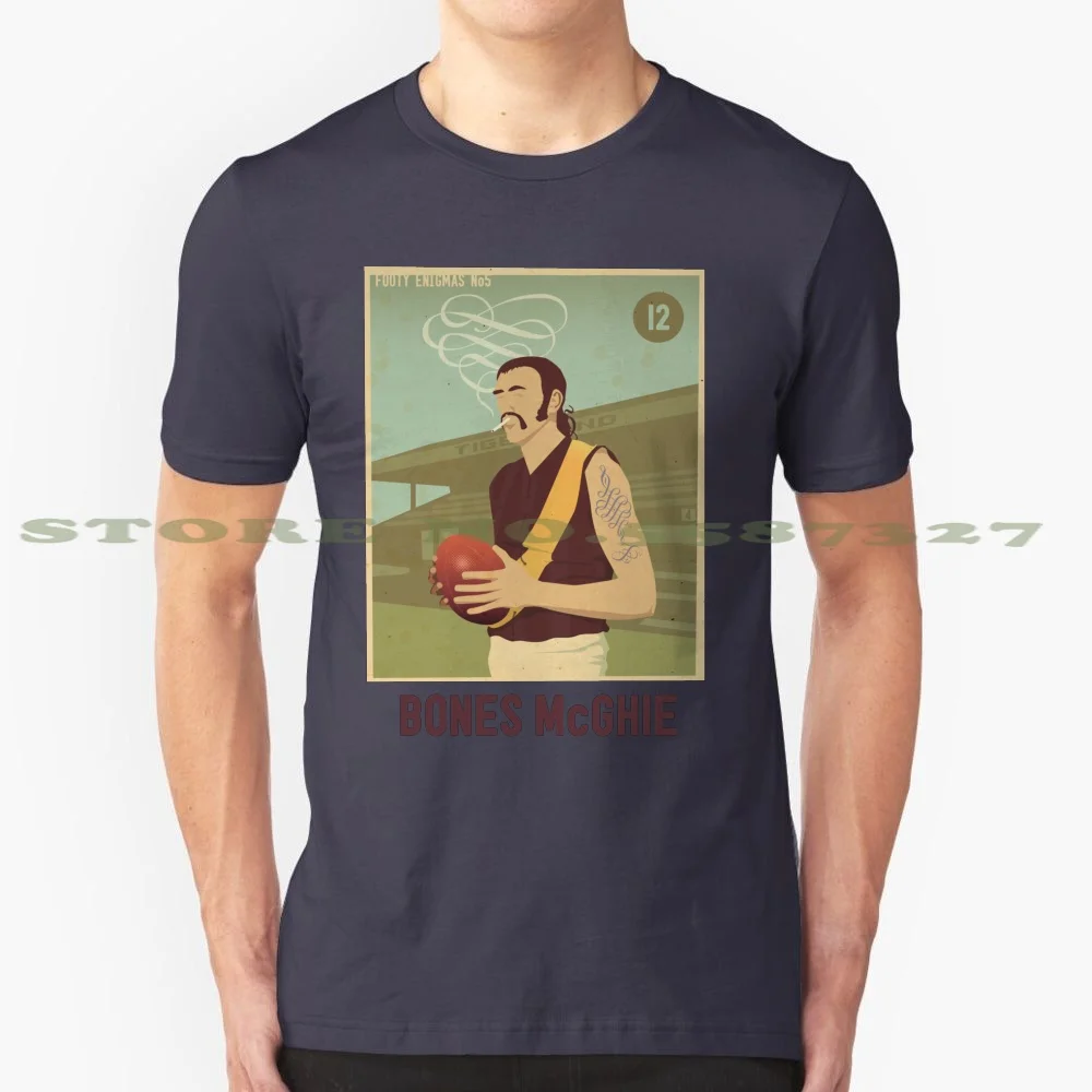 

Кости Mcghie-Ричмонд Графический Забавный на заказ женская футболка Vfl 1970S Footy Bones Ричмонд тигры тату Sharpie курение