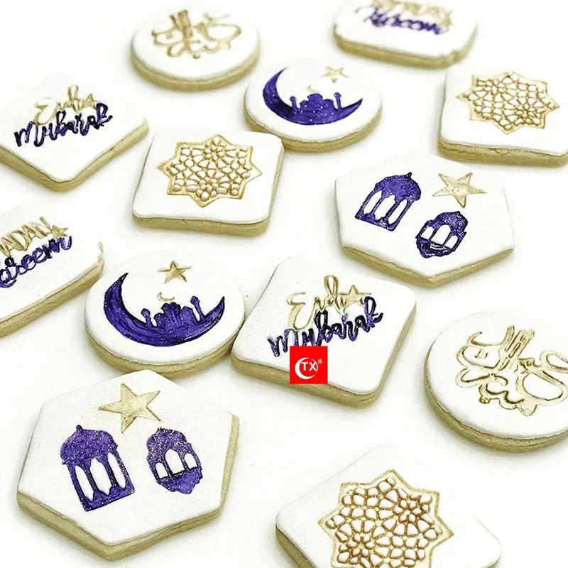 

Eid Mubarak Cookie Mould Ramadan Moon Star Acrylic Cake Biscuit Cutter Stamp Mold For Home Israel Muslim Event Party Decoration