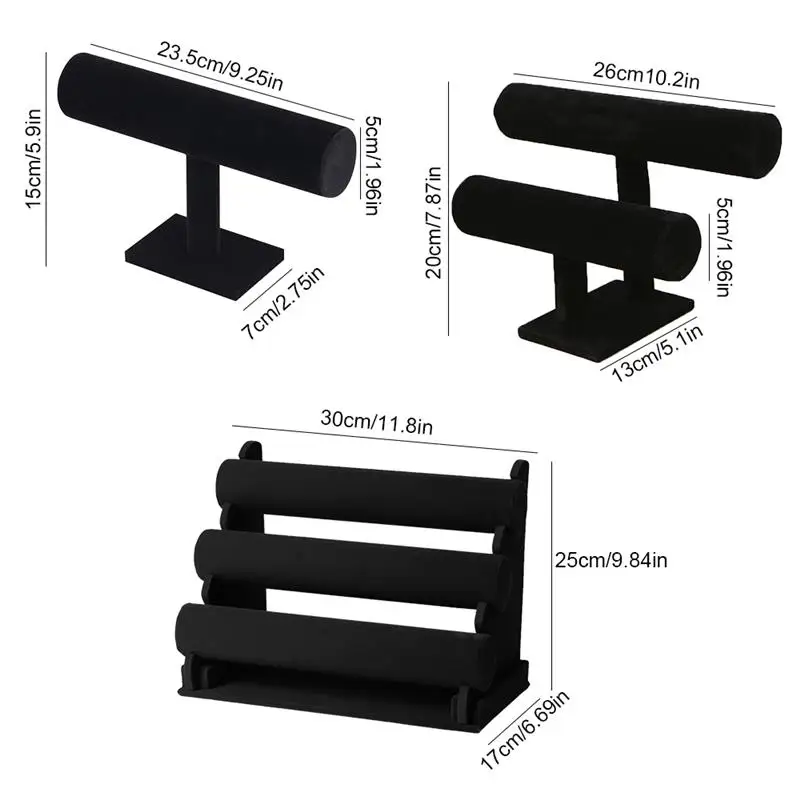

Multi-Layer Jewelry Organizer Vintage Portable Velvet Bracelet Bangle Chain Rack Watch Jewelry Stand Rack Display Supplies
