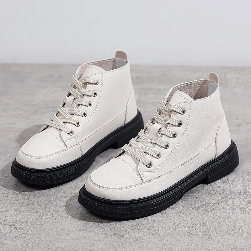 Женские ботильоны из натуральной кожи женские осенне-зимние ботинки оксфорды на