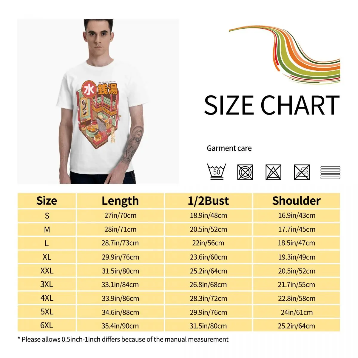 

Anime Bath House Graphic Tee Mens Short Sleeve T-Shirt Funny Tops