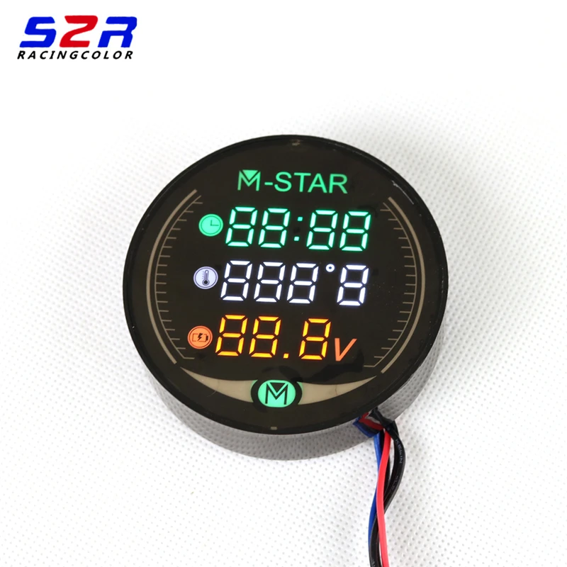 Датчик температуры мотоцикла цифровой вольтметр электронный таймер счетчик