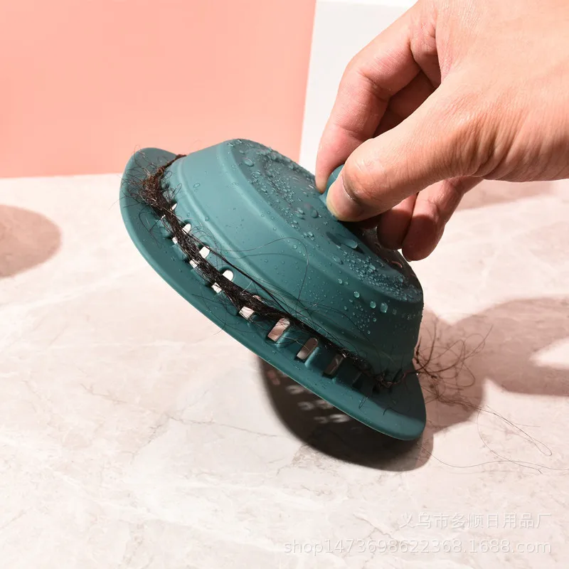 

Durable Silicone Hair Stopper Shower Drain Covers Easy to Install and Clean Suit for Bathroom Bathtub and Kitchen