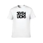 Футболки мужские из хлопка, с круглым вырезом и коротким рукавом, с логотипом Семь львов