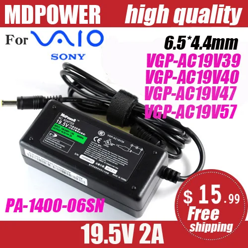 

Для SONY 19,5 V 2A 40W VGP-AC19V39 VGP-AC19V40 57 PA-1400-06SN блок питания для ноутбука, зарядное устройство