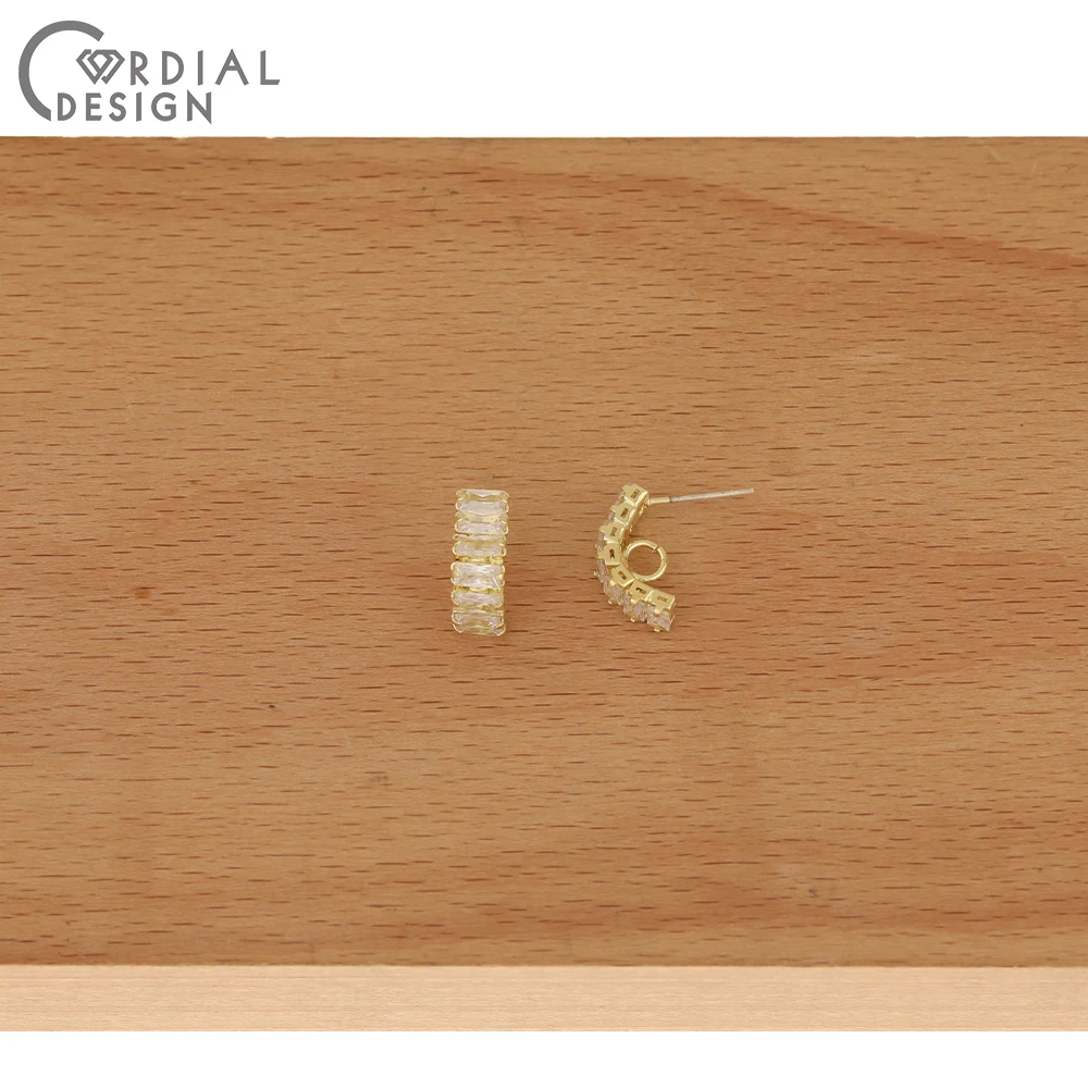 

Cordial Design 50Pcs CZ Earrings Stud/Hand Made/Jewelry Accessories/Claw Chain/DIY Earrings Making/Jewelry Findings & Components