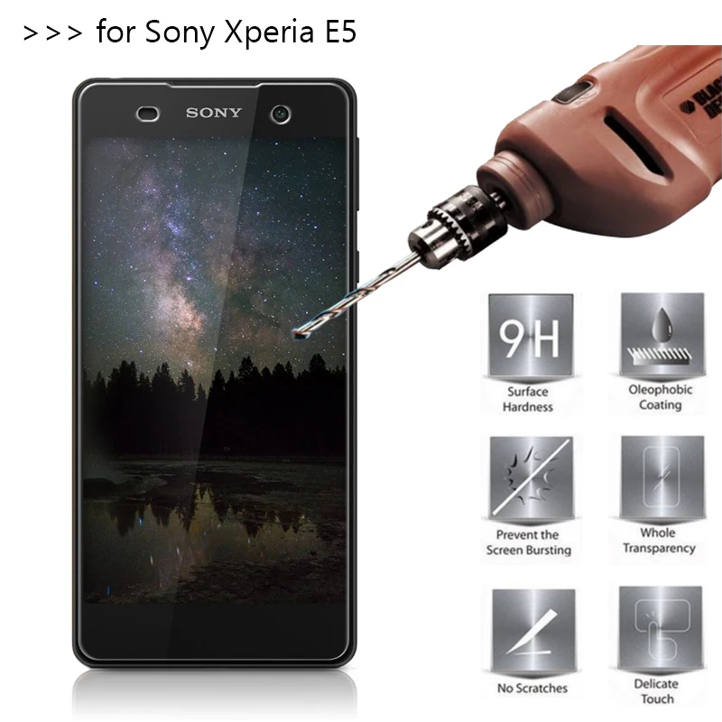 

5 шт./лот 2.5d 0,26 мм 9h закаленное стекло для sony xperia e5 e 5 sonye5 f3311 защита для экрана Защитная пленка для sony e5 стекло