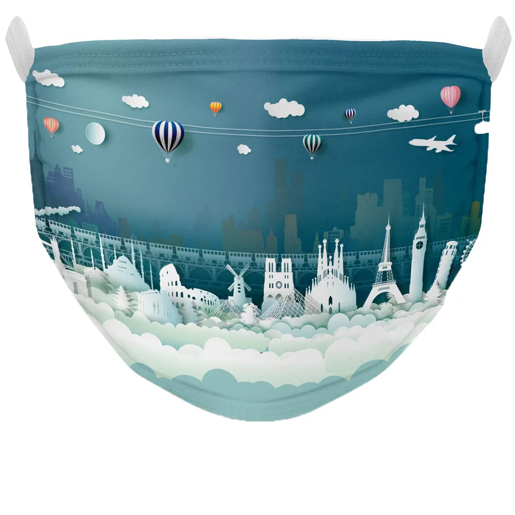 

Fashion Printed Face Mask For Kids Reusable And Washable Mouth Mask Pm2.5 Outdoor Dustproof Sunscreen Mask Mondmasker