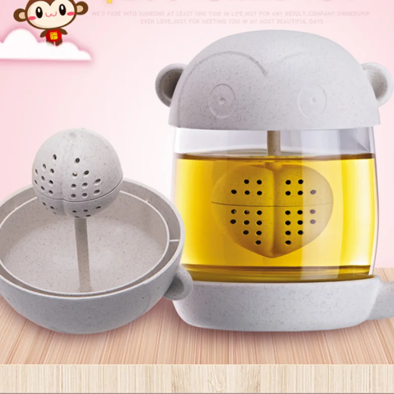 Мультфильм чайные стеклянные чашки котенок щенок Кофе кружка ситечко для