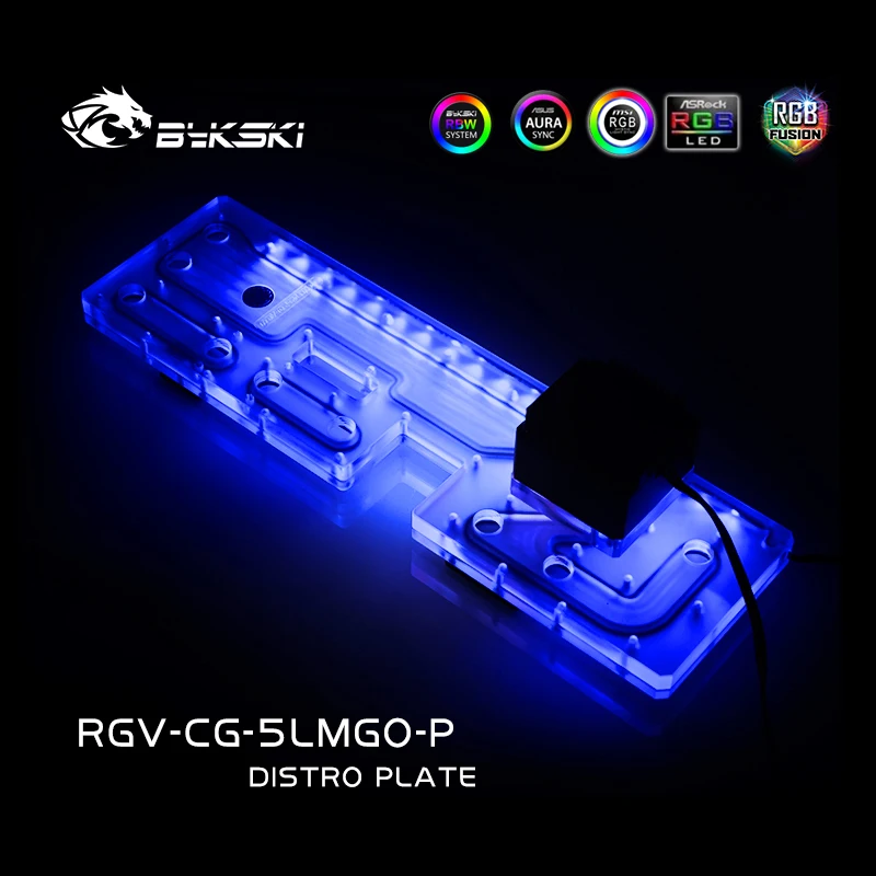 Günstig BYKSKI Acryl Bord Wasser Kanal Lösung Für COUGAR BLAZER Computer Fall Für CPU Und GPU Block / 3PIN A-RGB/combo DDC Pumpe