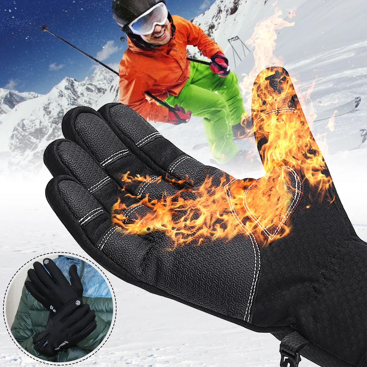 Перчатки с подогревом для женщин и мужчин зимние теплые перчатки кемпинга