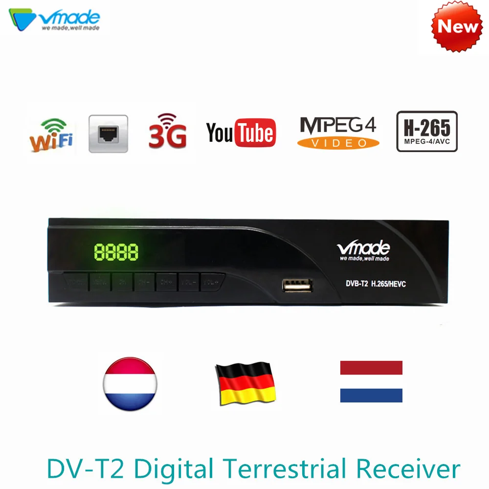 ТВ-приставка Vmade для Нидерландов поддержка Youtube M3U DVB-T2 H.265 MPEG-2/4 встроенный
