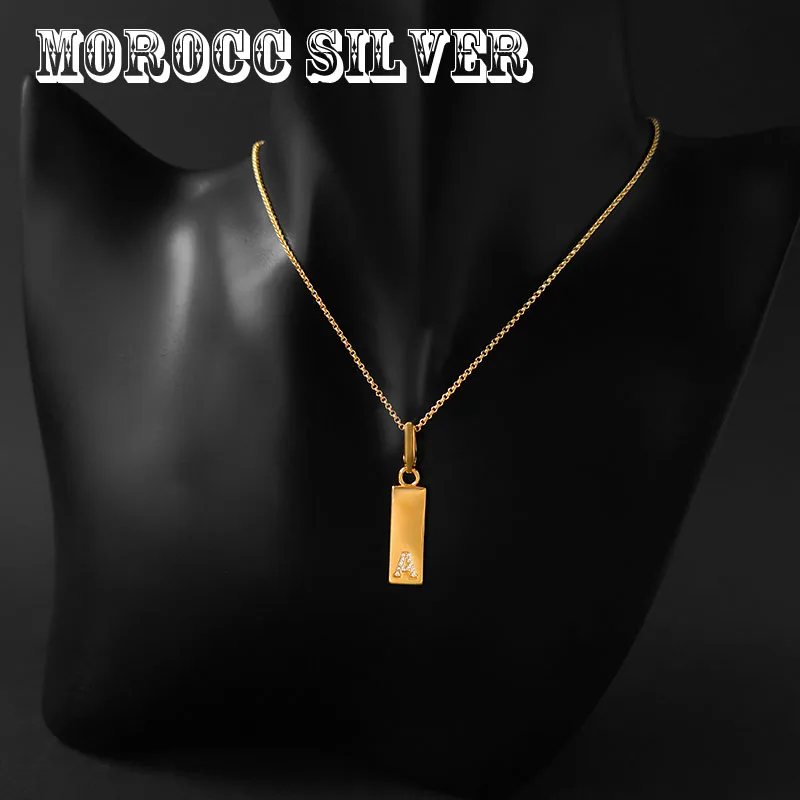 

Corrente ajustável s925 prata esterlina ouro carta colar simples moda personalidade marca de luxo monaco jóias mulher presente