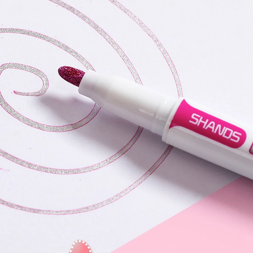 8 цветов двойной линии контур для рисования ручка цвет Скрапбукинг ручки