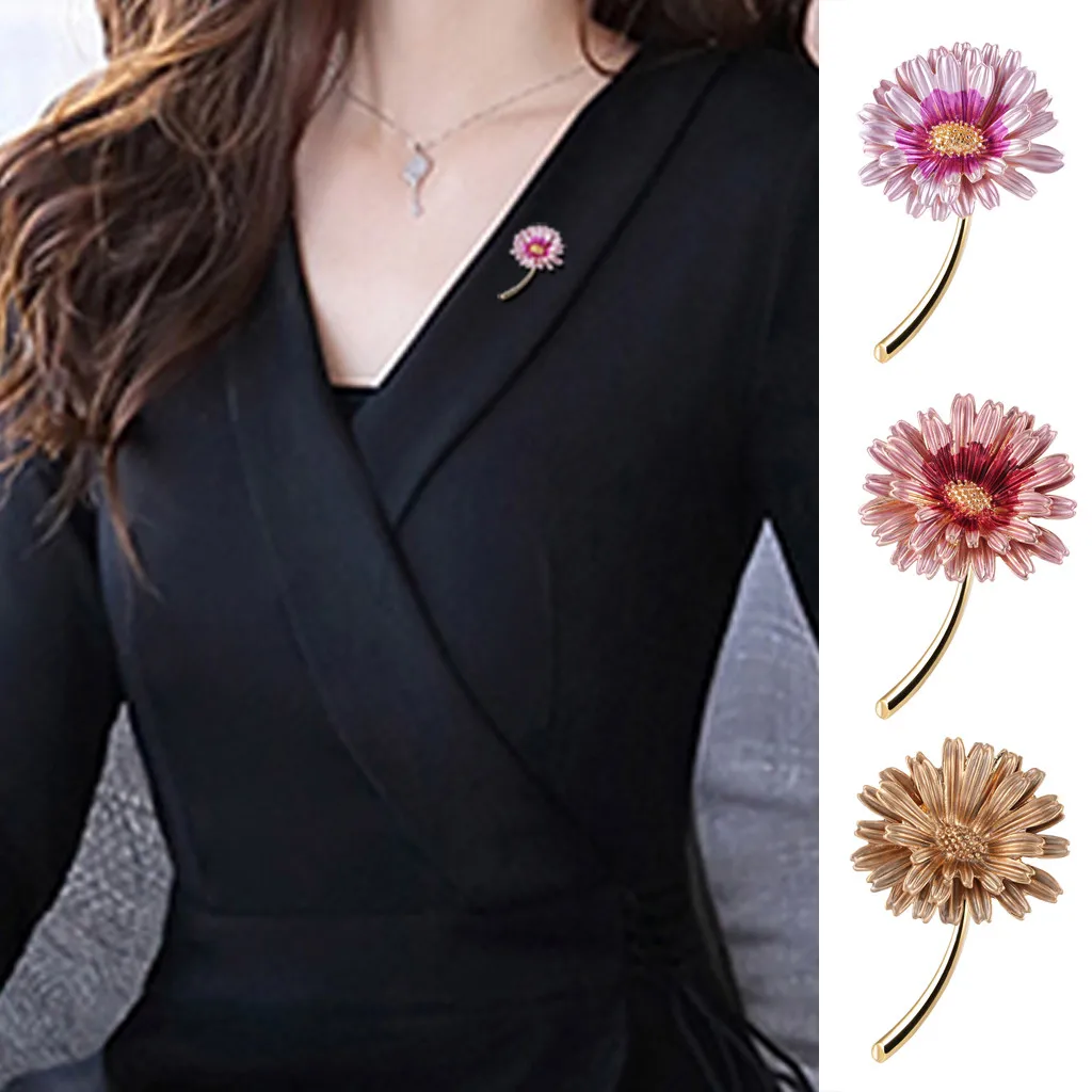 Женская брошь в форме цветка модные украшения ювелирные изделия из сплава