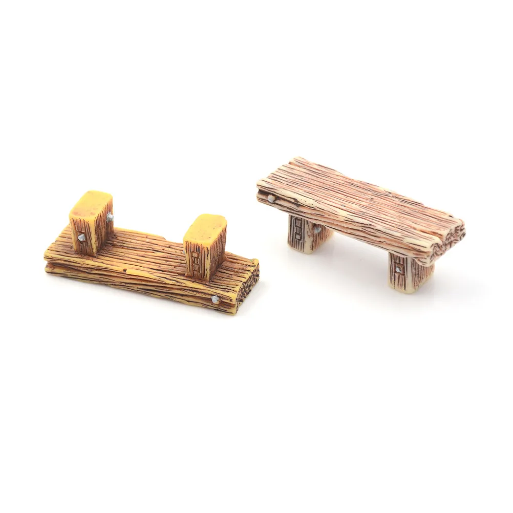 

3Pcs/lot Benches Fairy Garden Bonsai Chair Stool For Miniature Ornaments Fairy Garden Miniatures Dollhouse Accessories