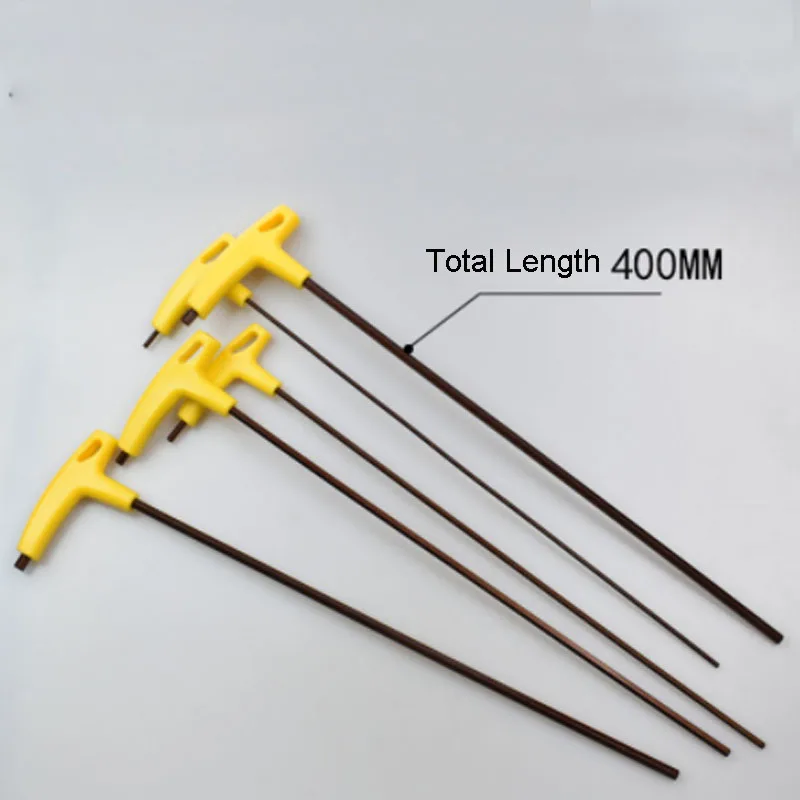 Шестигранный ключ T-образный с рукояткой, 1 шт., 400 мм, плоская/шаровая головка, отвертка-головка с двумя концами Allen, универсальный инструмент для винтов.