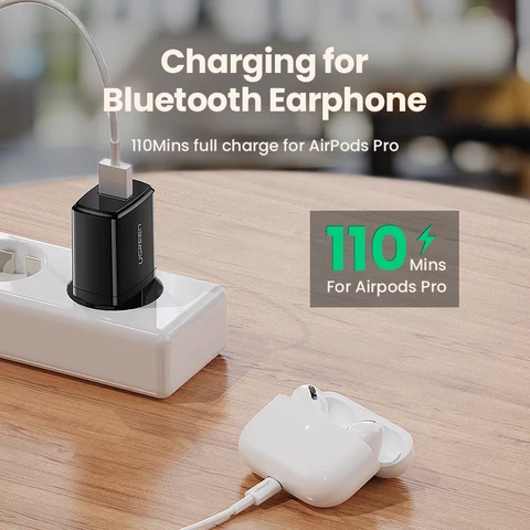 Зарядное устройство Ugreen USB 10 Вт, белое/чёрное — фото товара