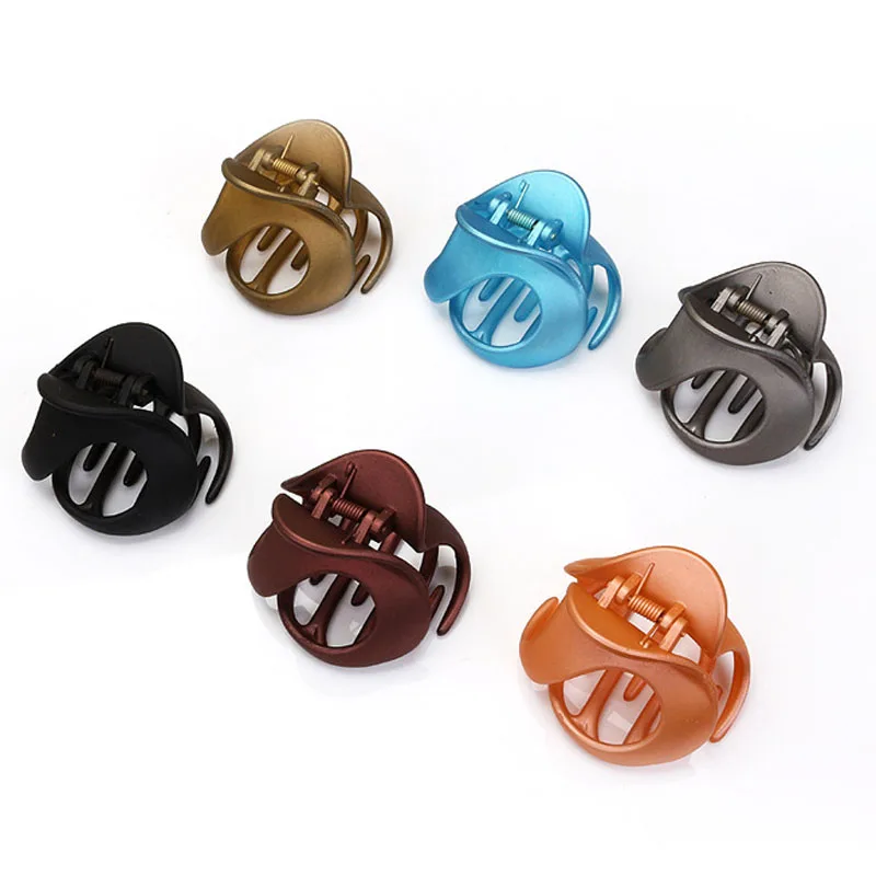 Простая женская заколка для волос большая акриловая одноцветная Заколка-краб |