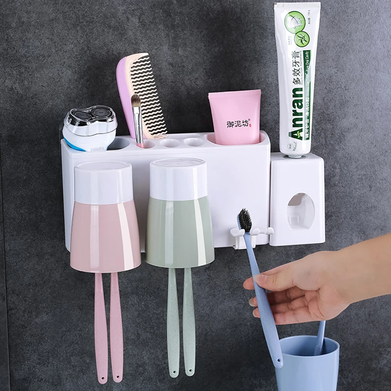 Держатель для зубной пасты и щетки соковыжималка Диспенсер аксессуары ванной
