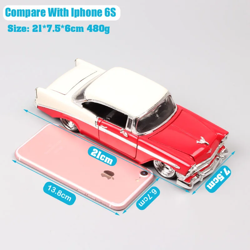 Детские 1:24 винтажные Jada старое 1956 chevrolet bel air hardtop chevy wagon металлические Литые и игрушечные машинки Миниатюрные модели автомобилей