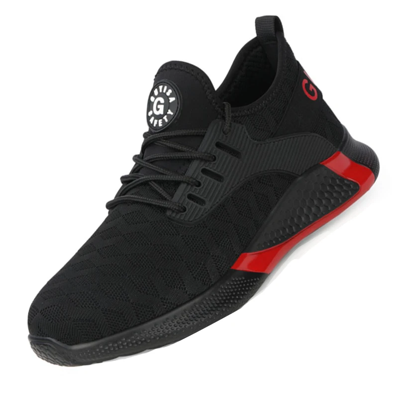 Дышащие повседневные мужские ботинки со стальным носком Мужская безопасная