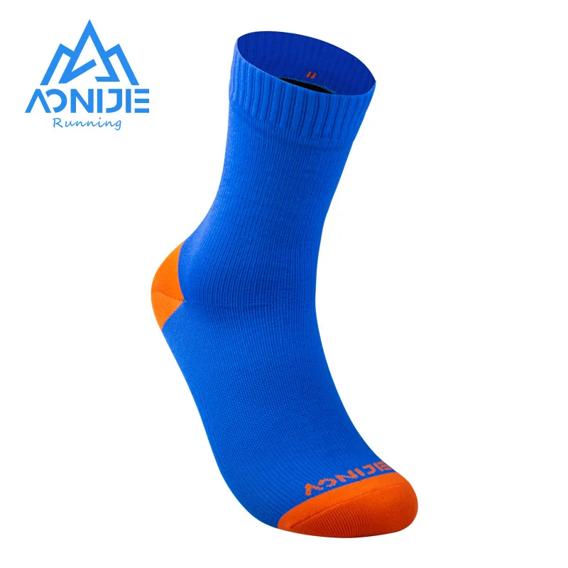 

AONIJIE 1 Pair Camping Socks Waterproof Socks Bamboo Fiber Inner Layer Water Repellent For Outdoor Trail Running Hiking