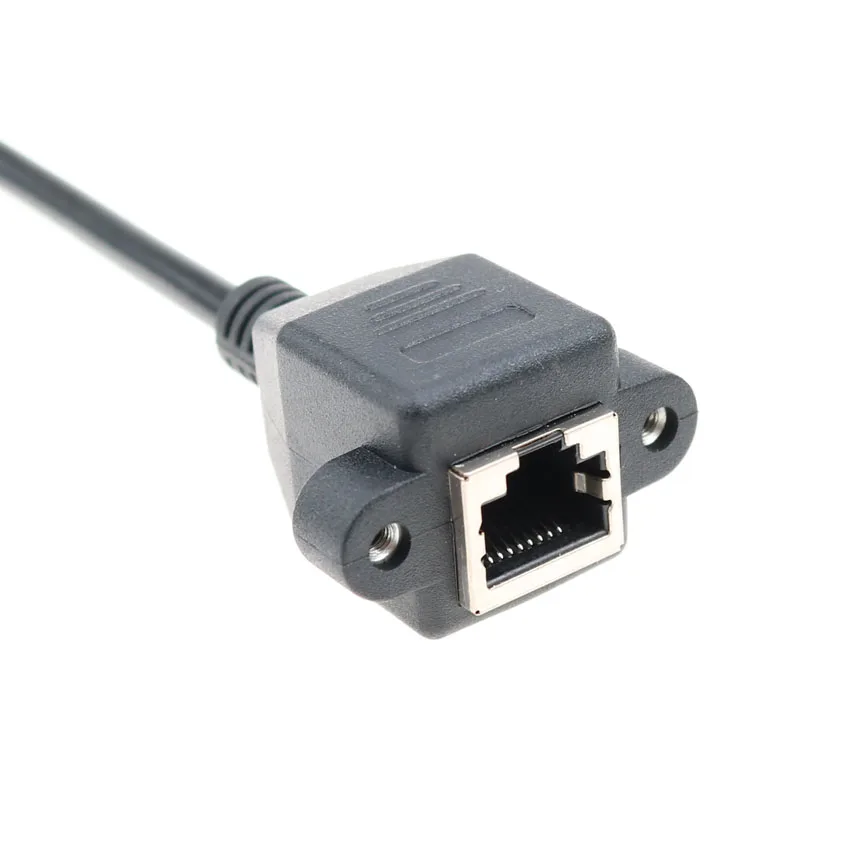 YuXi 30 см 8 контактный кабель RJ45 штекер гнездо винтовая панель крепление Ethernet LAN