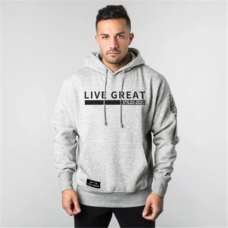 Новинка 2020 повседневное эластичное спортивное пальто топы мужские свитшоты с