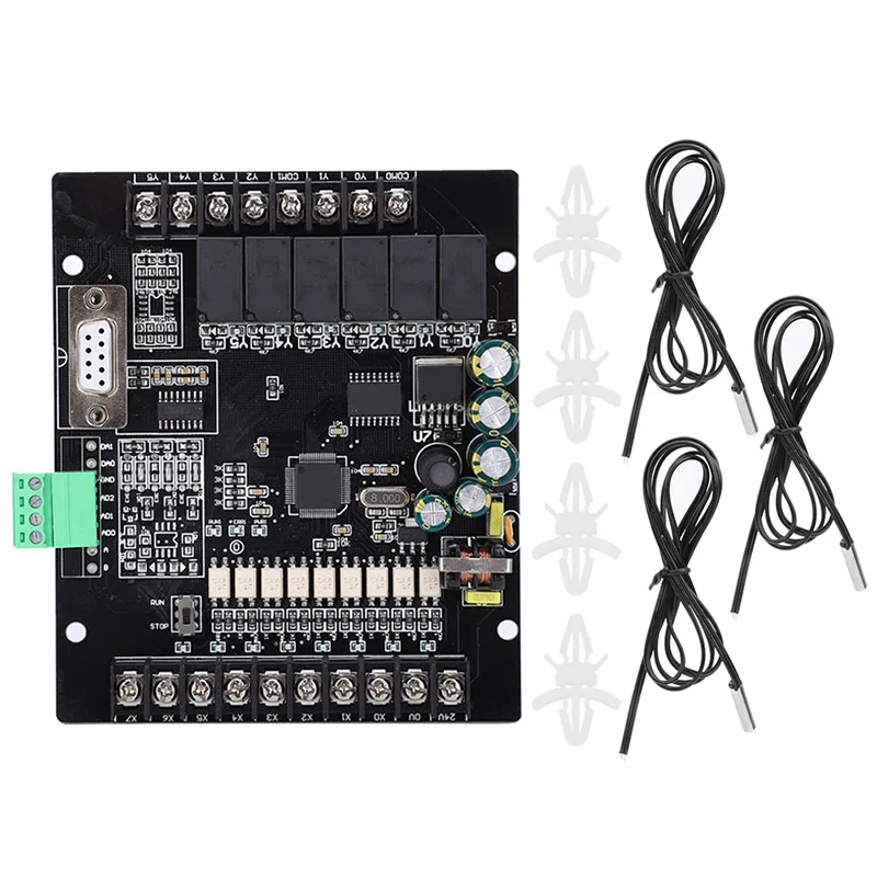 

FX1N-14MR-3N промышленная плата управления PLC программируемый модуль контроля + датчик температуры