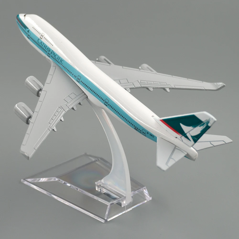 Самолёт из сплава в масштабе 1/400 самолёт авиакомпании Боинг 747 Cathay Pacific 16 см модель