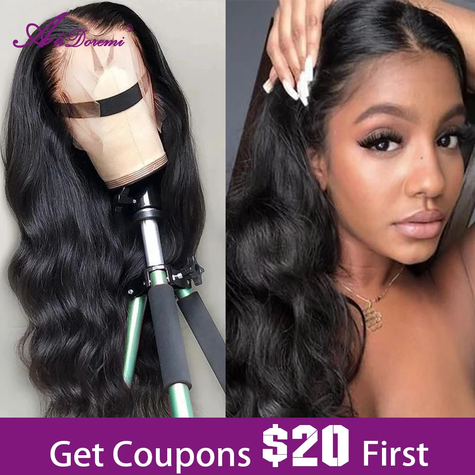 

Alidoremi бразильские объемные волнистые 13*4 13x6 кружевные передние человеческие волосы парики на шнурках 150% 180% плотность не реми волосы