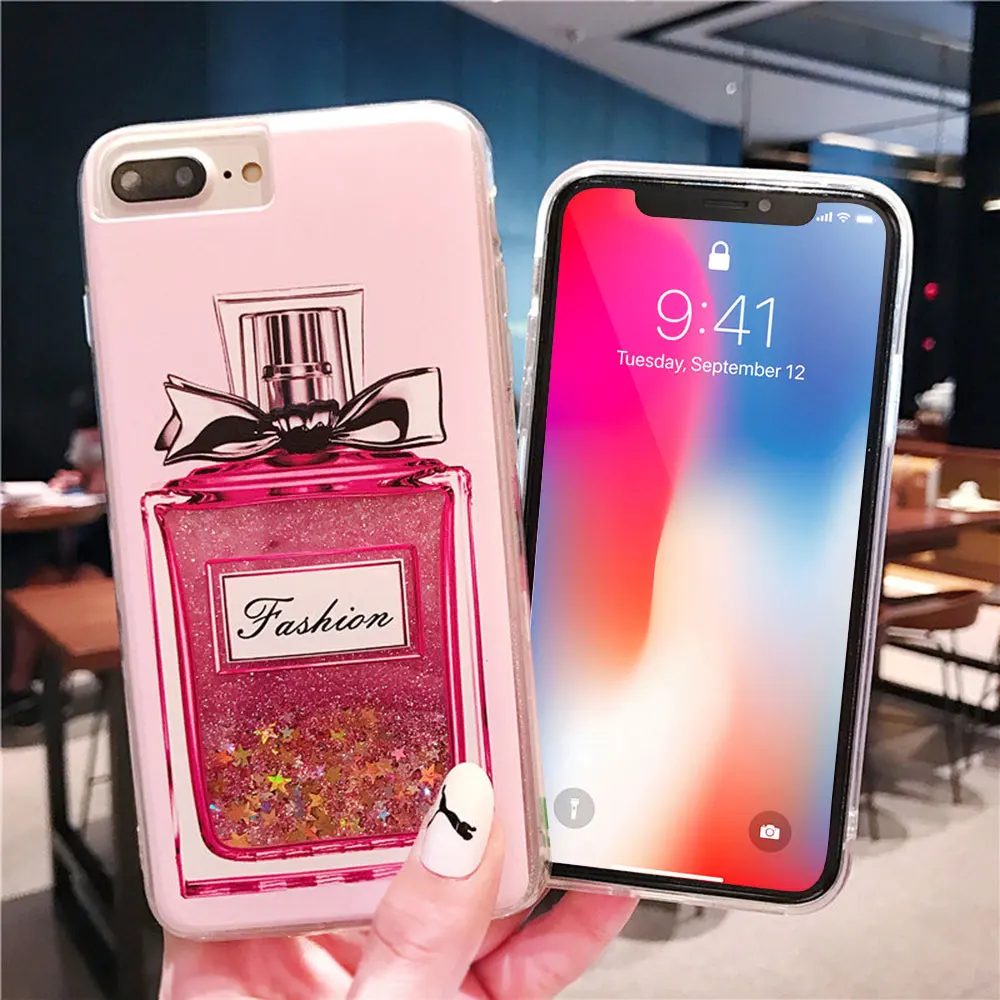 KISSCASE жидкий флакон духов чехол для Samsung S7 Edge телефона милый Galaxy S10 Plus S9 Fundas |
