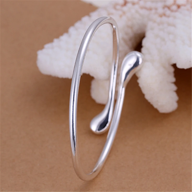 Женский браслет DOTEFFIL из стерлингового серебра 925 пробы с каплей воды модное