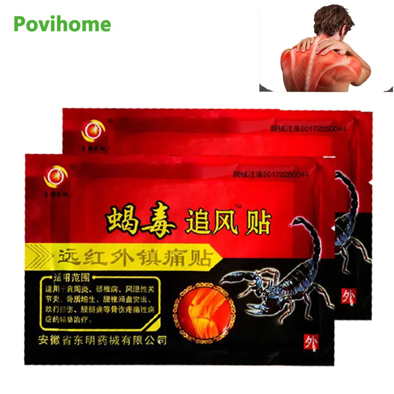 

8Pcs/Bag Scorpion Venom Balm Patch Pain Relieving Plaster Knee Bruises Joint Orthopedic Recover Arthritis Medical Plaster